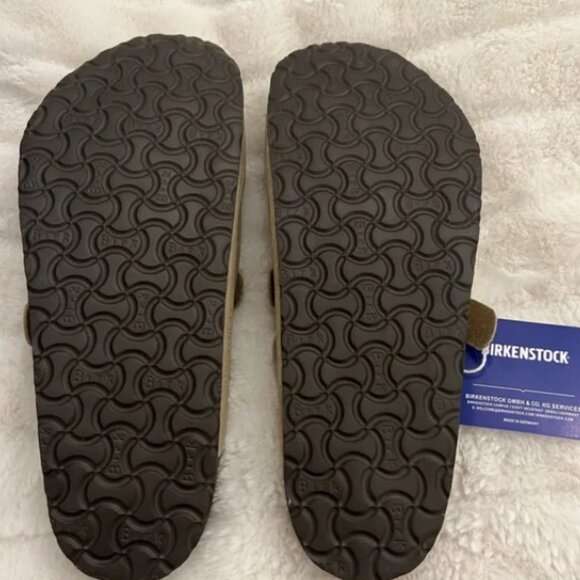 New Birkenstock Boston Taupe suede clog sandal - Picture 4 of 8